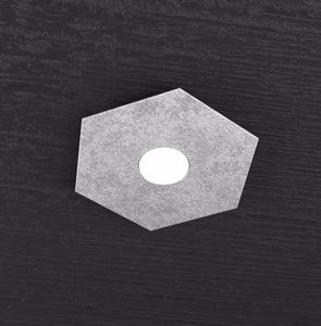 Hexagon toplight plafoniera led intercambiabile metallo foglia argento