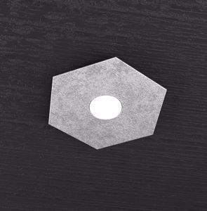 Hexagon top light plafoniera esagonale argento