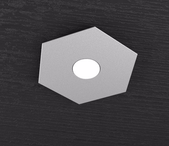 Top light hexagon plafoniera led grigio design moderno