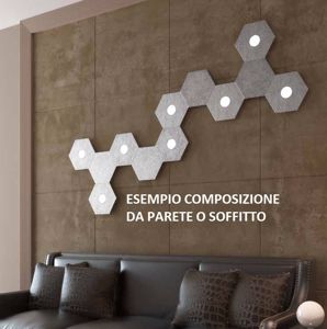 Top light hexagon plafoniera led grigio design moderno