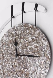 Orologio decorativo da parete avorio argento luna astratta per soggiorno