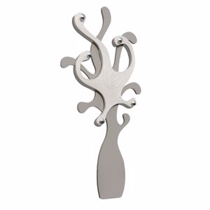 Appendiabiti albero da parete design per ingresso moderno bianco tortora