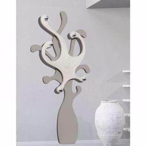 Appendiabiti da terra albero a parete design per ingresso moderno bianco tortora