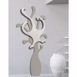 Appendiabiti da parete moderno albero legno colore nero grigio callea  design - 13-004-5