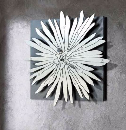 Orologio da parete decorativo design moderno nero grigio alluminio per soggiorno