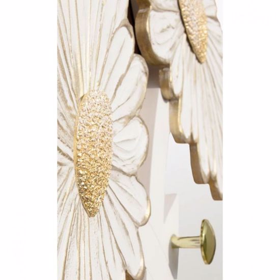 Appendiabiti decorativo design floreale da parete verticale per ingresso