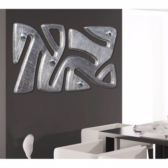 Grande appendiabiti da parete design decorativo moderno argento