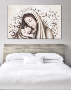 Capezzale 120x70 maternita contemporaneo quadro dipinto foglia oro