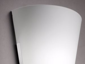 Lampada da parete in vetro curvo bianco lucido moderna per interni