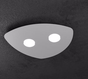 Plafoniera soffitto led design metallo grigio toplight shape