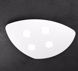 Plafoniera led intercambiabili da soggiorno in metallo bianco shape toplight