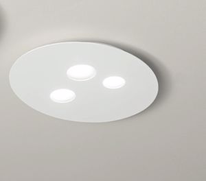 Plafoniera led 24w gx53 luna gea luce design moderna metallo bianco da cucina