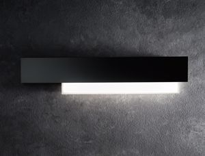 Grande applique led 25w 3000k doha gea luce bianco nero design moderno