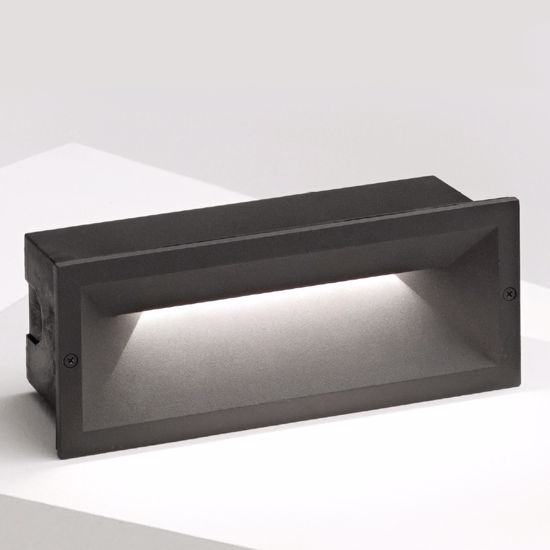 Segnapasso led incasso da esterno ip65 13w 4000k antracite gea led ohrm
