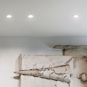 Gea luce faretto da incasso soffitto rotondo gu10 metallo bianco moderno