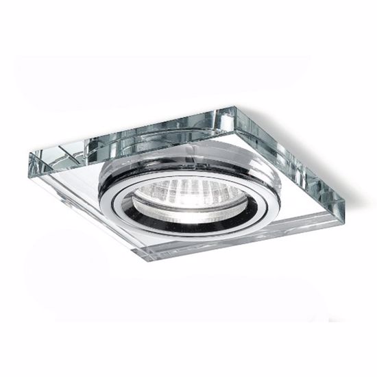 Gea luce ophelia faretto quadrato incasso soffitto vetro trasparente gu10