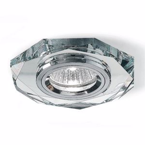 Gea luce ophelia faretto da incasso soffitto gu10 esagonale vetro trasparente