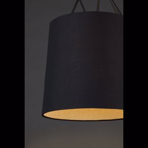 Lampadario paralume nero cilindro design per ingresso