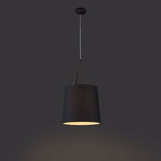 Lampadario da cucina paralume nero cilindro design