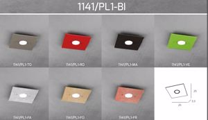 Plafoniera led top light path vetro marrone lucido per interni