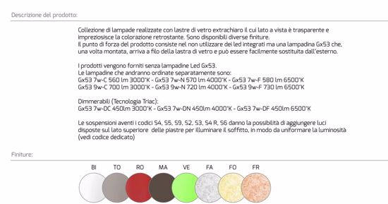Plafoniera led top light path vetro marrone lucido per interni