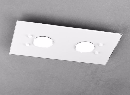 Plafoniera led per ingresso bianco lucido rettangolare top light path