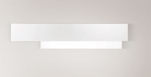 Grande applique led interni 25w 3000k gea luce doha bianco design moderno