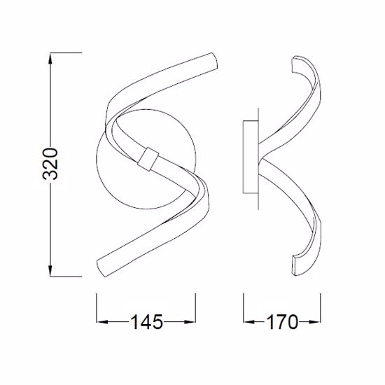 Applique led 10w 3000k design moderna per interni