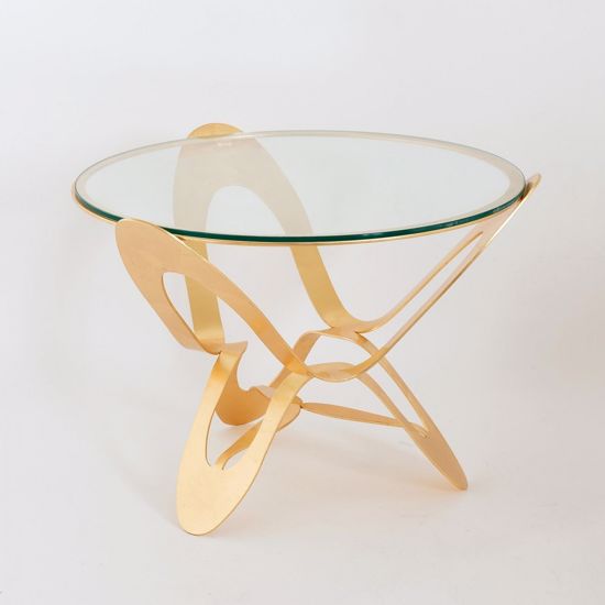 Tavolino salotto oro design contemporaneo