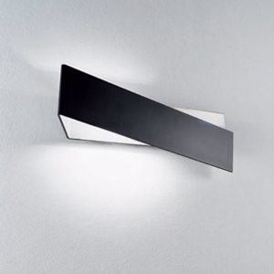 Lampada da parete nera design moderna linea light zig zag