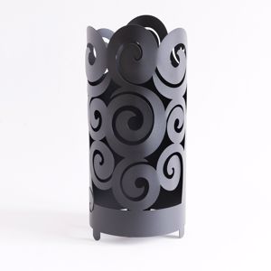 Portaombrelli metallo nero design moderno metallo traforato