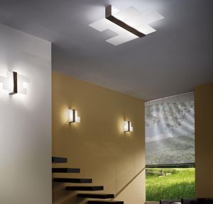 Grande plafoniera design moderna per soggiorno salotto linea light triad