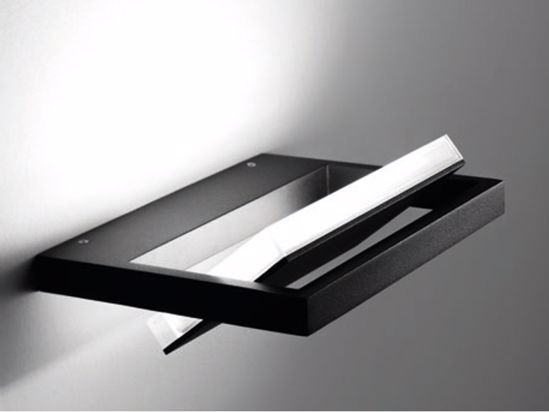 Piccola applique nero led 15w 3000k moderna table stilnovo