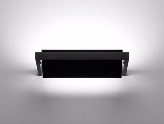 Applique nero led 19w 3000k stilnovo tablet orientabile per soggiorno moderno