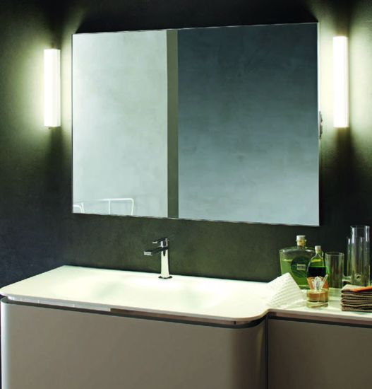Linea light kioo applique per specchio da bagno bianco 28w 3000k 63cm ip44