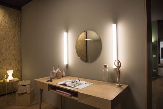 Linea light kioo applique per specchio da bagno bianco 28w 3000k 63cm ip44