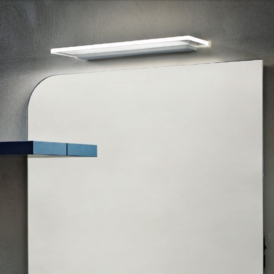 Skinny applique specchio da bagno 3000k bianco ip44 linea light 70cm