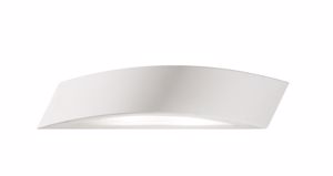 Isyluce applique in gesso cruvo bianco pitturabile per interni design moderno