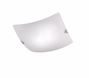Plafoniera moderna vetro bianco per soggiorno