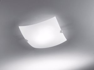 Plafoniera moderna 50cm vetro bianco