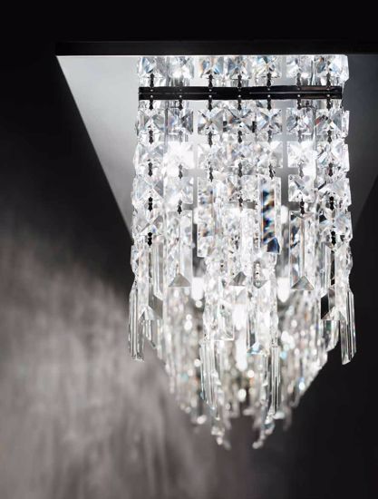 Affralux frangia lampadario sospensione con cristalli per soggiorno
