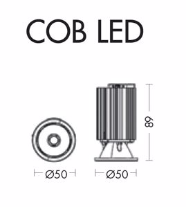 Accessorio modulo cob led 12.3w 3000k ottica 35 per faretto da incasso