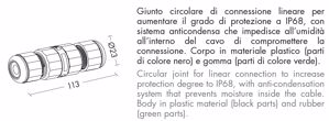 Giunto circolare con anticondensa per ip68