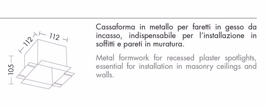 Cassaforma in metallo per faretti in gesso