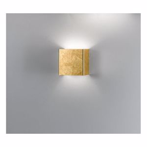 Antea luce goldie applique cubo foglia oro da parete per interno