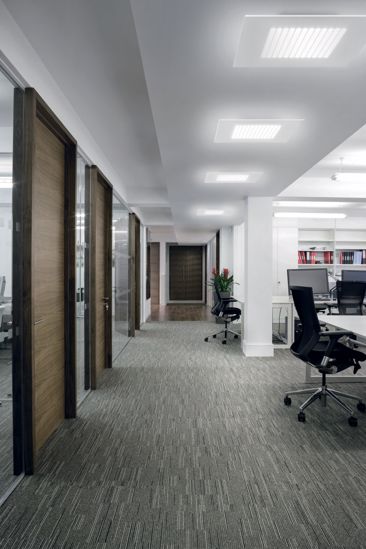 Grande plafoniera per ufficio led 3000k 60cm quadrata bianca alta luminosita linea light dublight