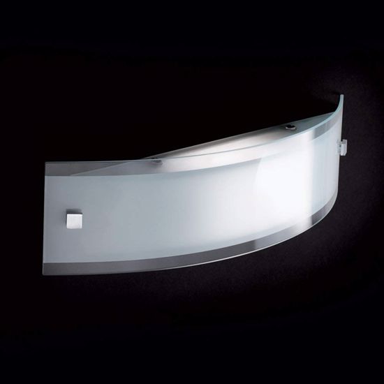 Applique moderno 46cm lampada vetro curvo luce diffusa da interno