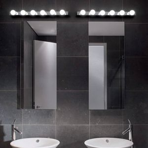 Applique per grande specchio bagno cromo luci camerino