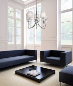 Lampadario per salotto elegante raffinato stile contemporaneo 5 luci