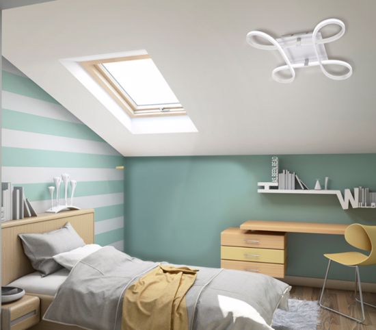 Plafoniera led 40w 3000k design moderna per camera da letto